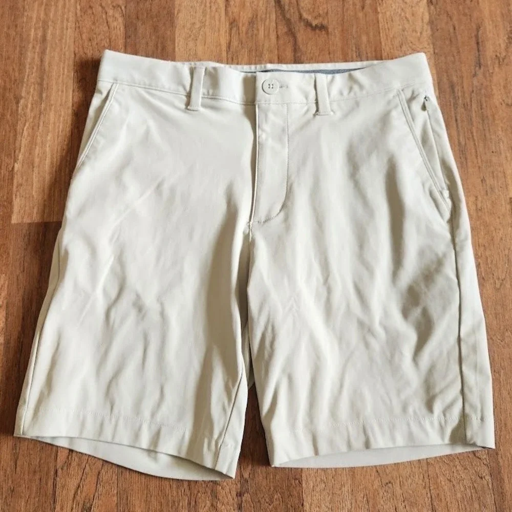 FLX Mens Wander Shorts Size 30 Beige Stone Golf Hiking Active Techwear 563